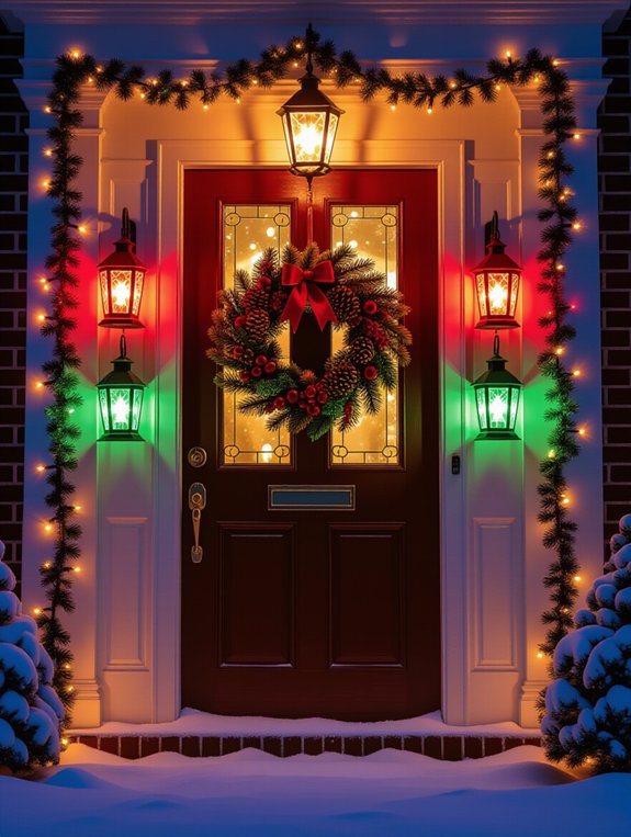 cheerful holiday lantern decorations