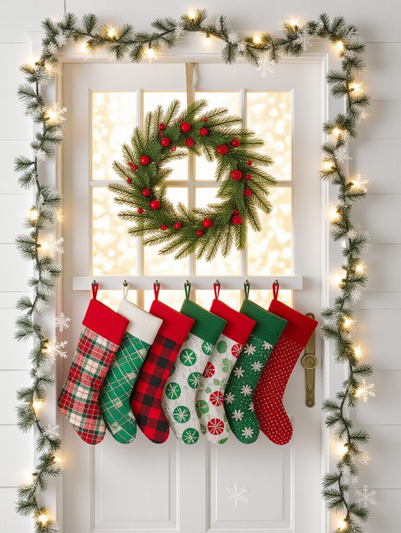 colorful personalized holiday stockings