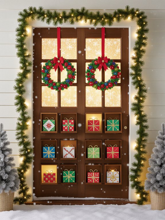 diy advent calendar door