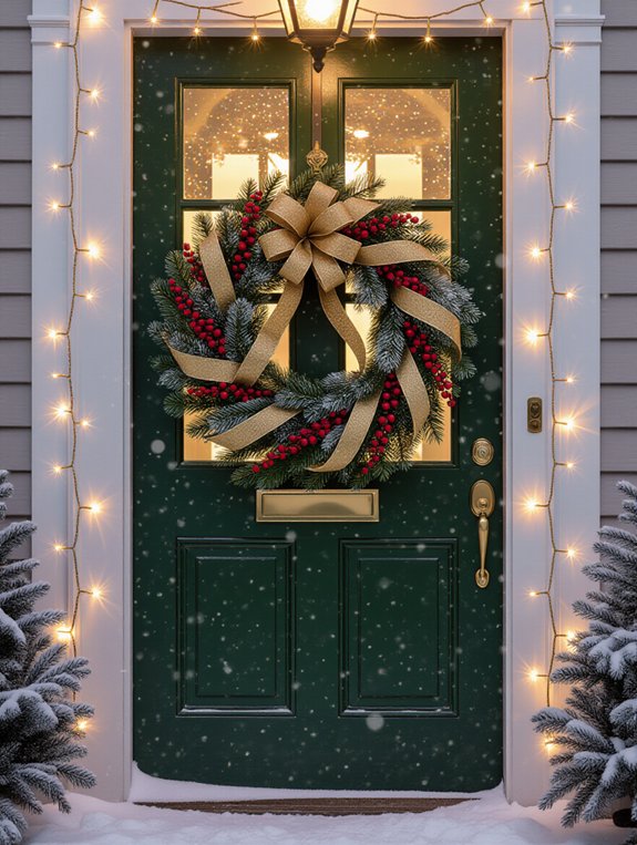 festive door holiday decor