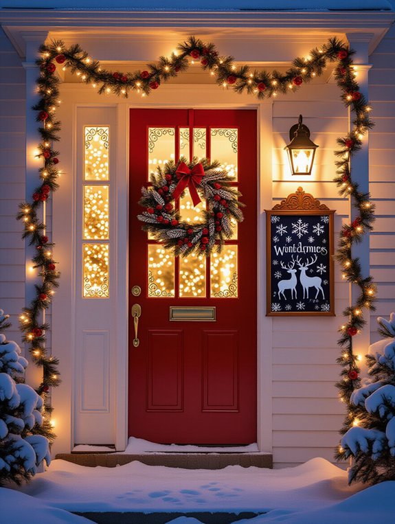 festive front door greetings