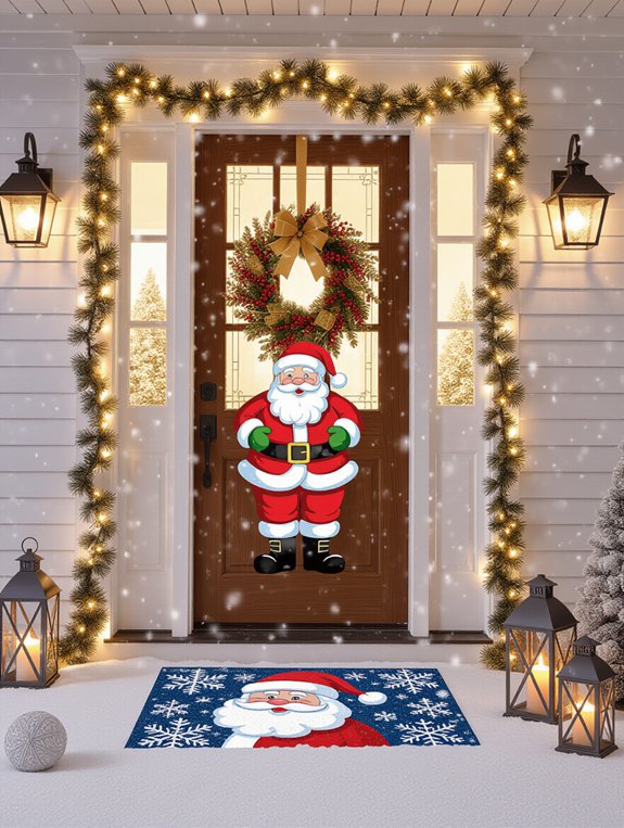 festive holiday door mats