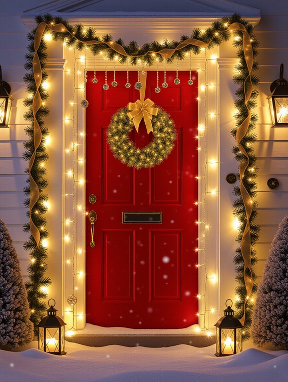 twinkling lights enhance decor