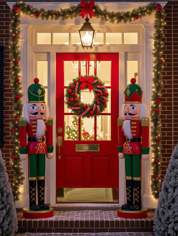 whimsical nutcracker door decor
